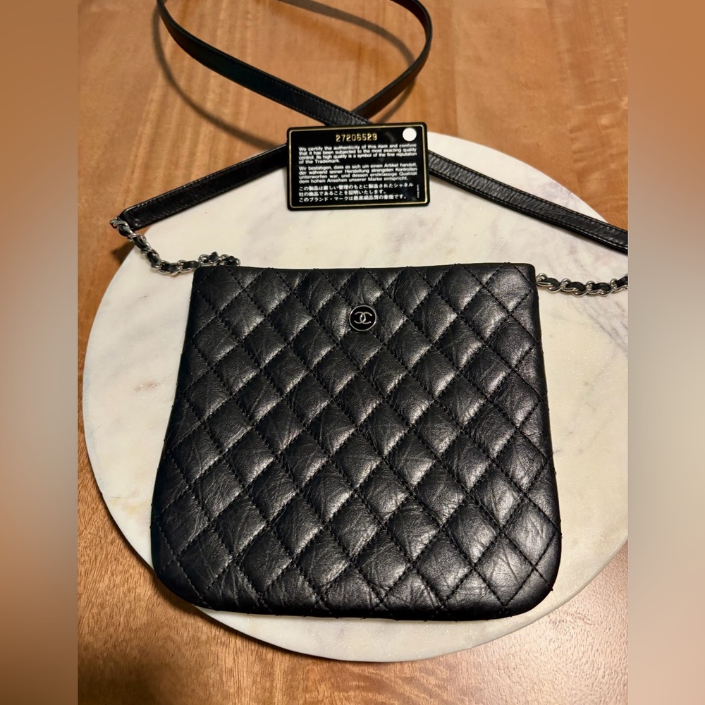 Chanel Black Quilted Crossbody Bag with Gold Chain $2000 - Picture 4 of 9